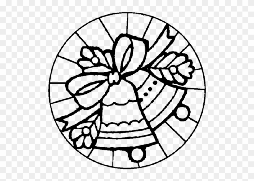 Christmas Stained Glass Coloring Page Christmas Stained - Christmas Bells Colouring Pages Clipart