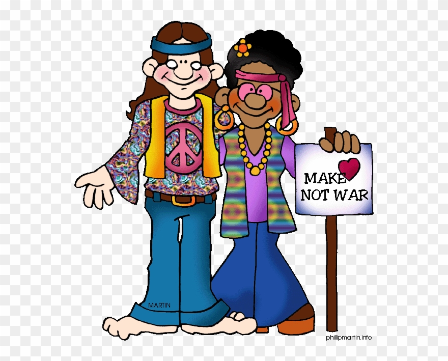 Hippie Graphics Clipart Patriotic Bunting Clip Art - Hippies Clipart - Png Download