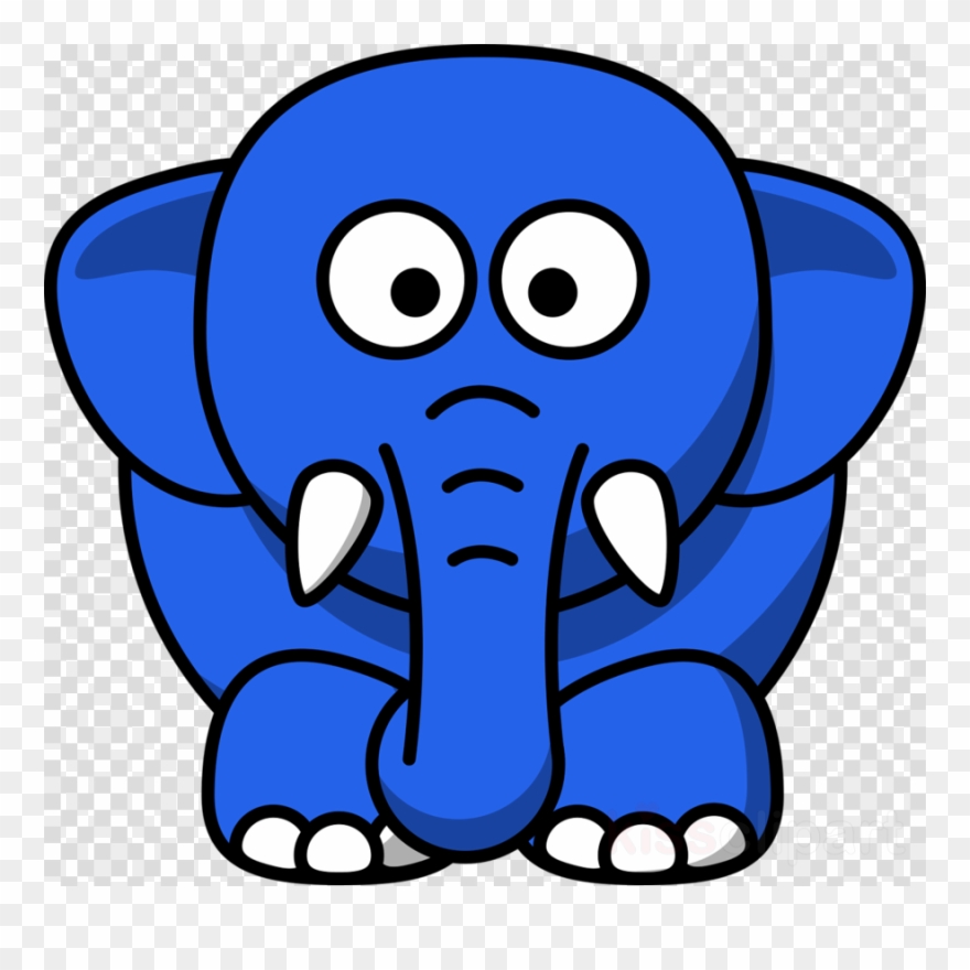 Cartoon Elephant Clipart Elephants African Bush Elephant - Blue Elephant - Png Download