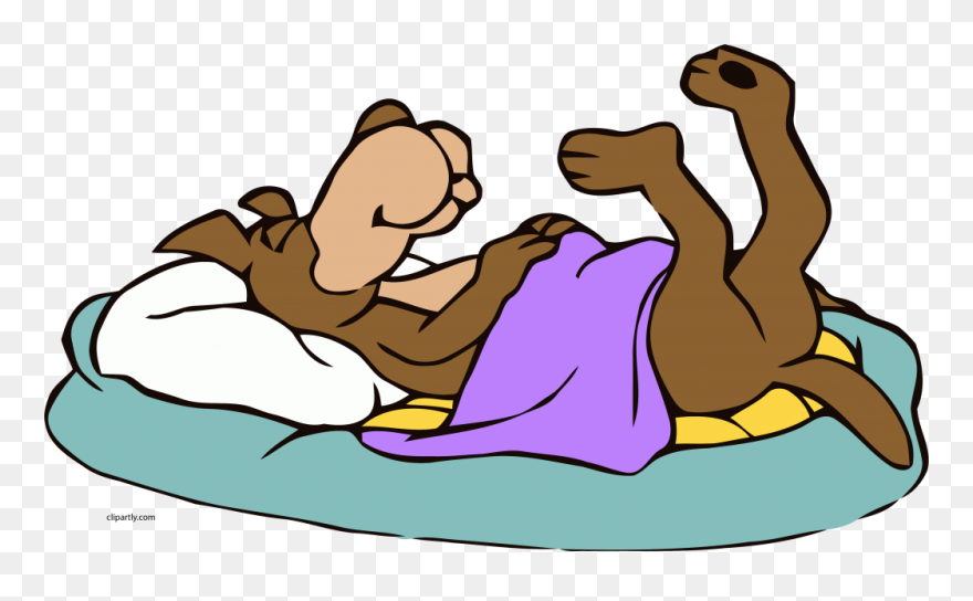Dog Sleeping Gif Clipart Dog Clip Art - Cartoon Dog In A Blanket - Png Download