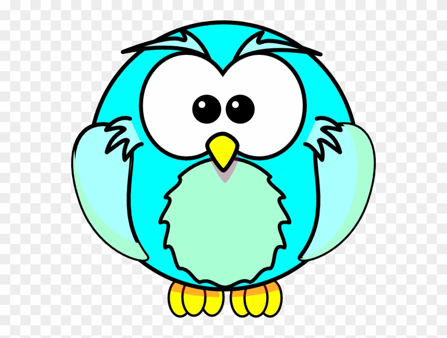 Turquoise Owl Clip Art At Clker Com Vector Clip Art - Cartoon Animals To Colour - Png Download