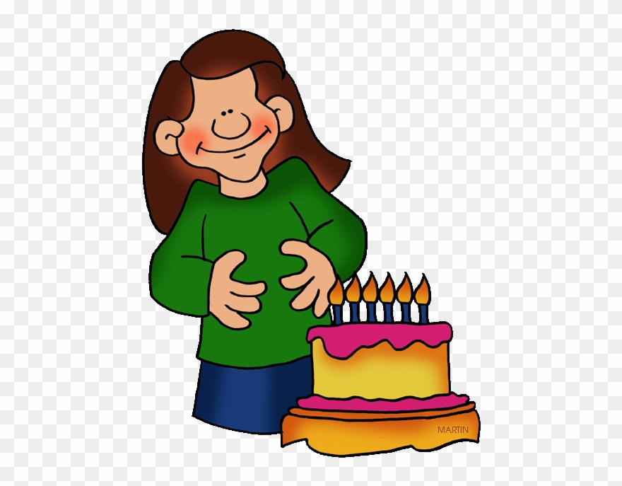 Birthday Cake Clip Art - Phillip Martin Clip Art Girl - Png Download