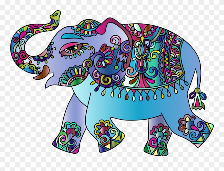 Indian Elephant Ganesha Elephants Visual Arts Vertebrate - Ganesha Hindu Elephant Clipart