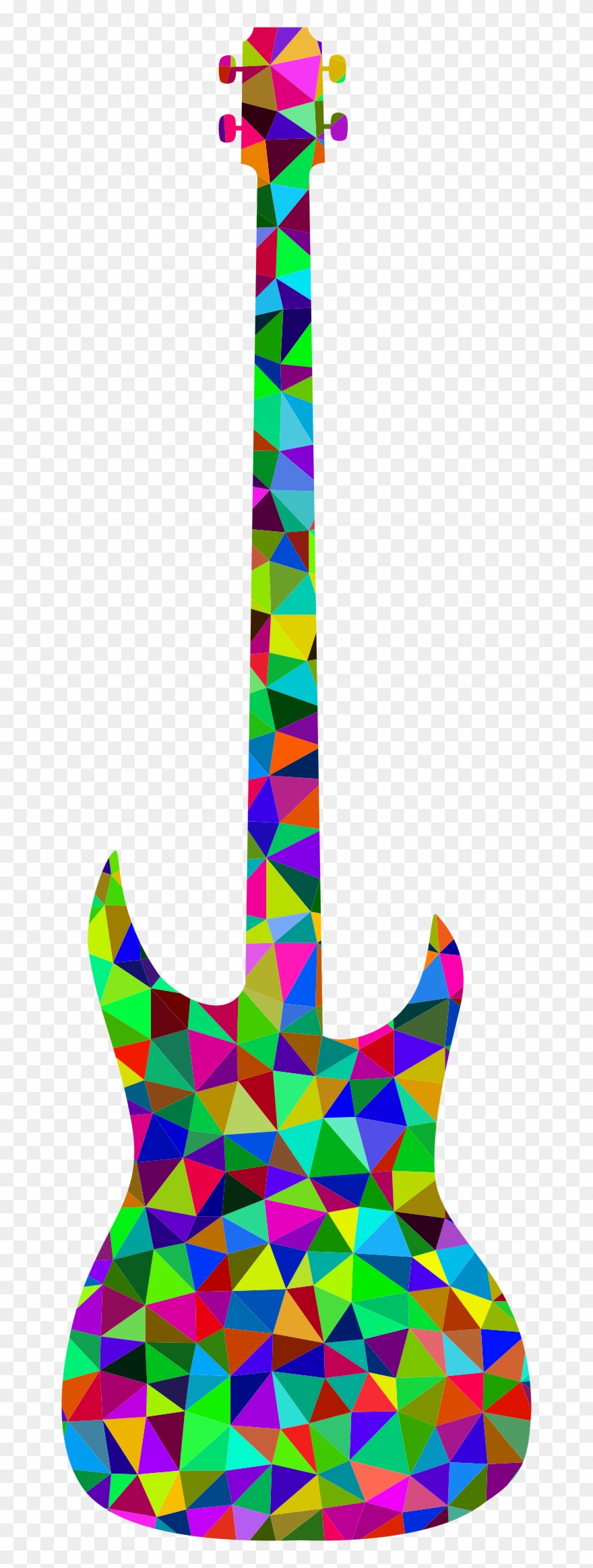 Big Image - Poly Art Guitar Clipart