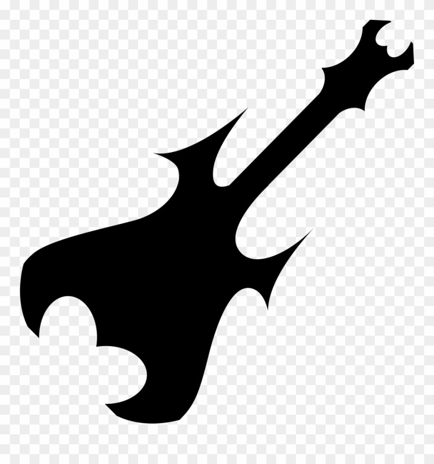 Spike Design Guitar Comments - Rock Music Icons Clipart