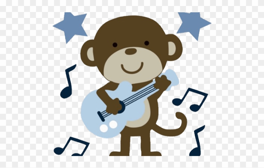 Guitar Clipart Baby - Rockstar Monkey - Png Download