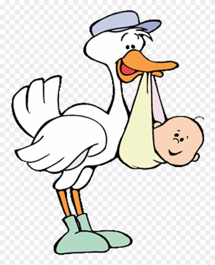Stork Clipart Ba Stork Clipart Free Clip Art - Cigueña Con Bebe Para Colorear - Png Download