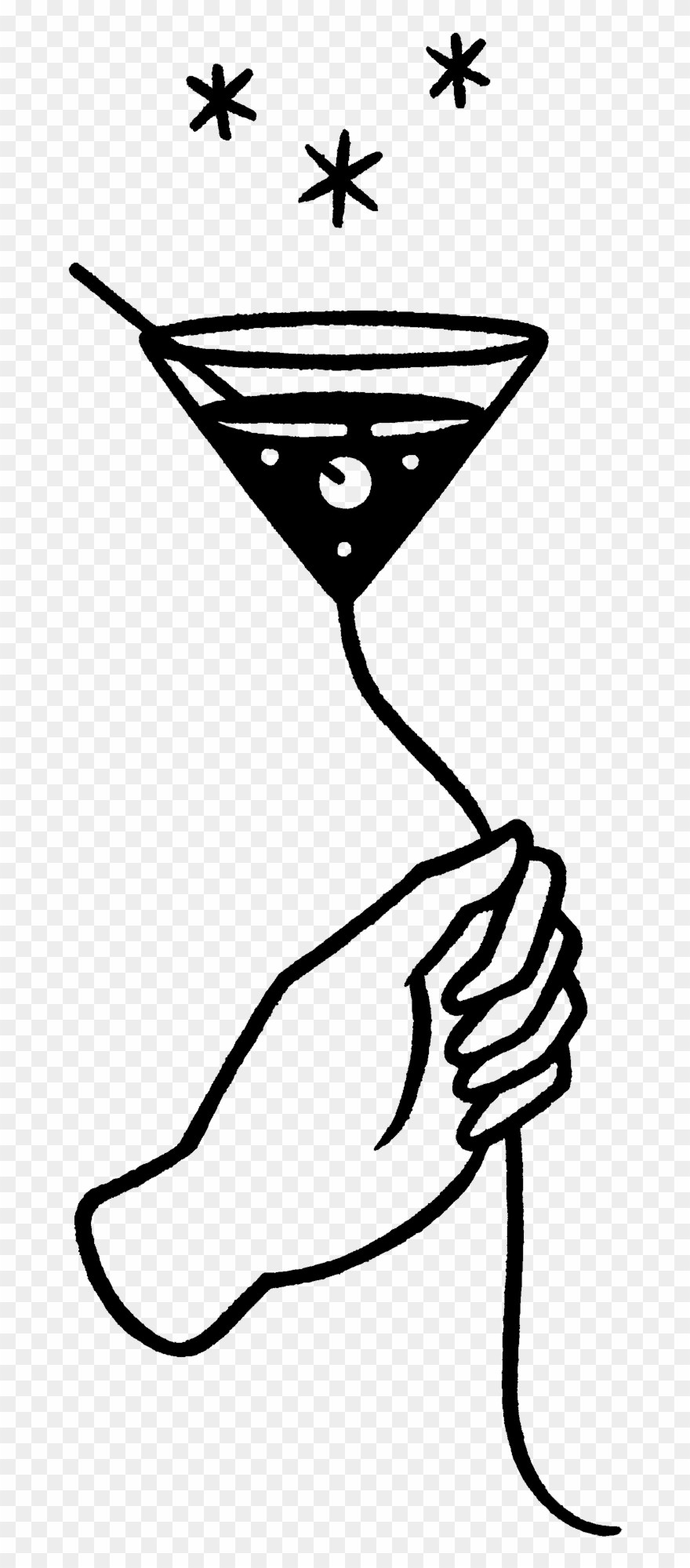 Sugar East Martini On Hand Animation - Martini Glass Clipart