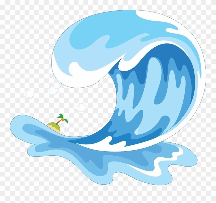 Cartoon Wave Png - Sea Waves Png Cartoon Clipart
