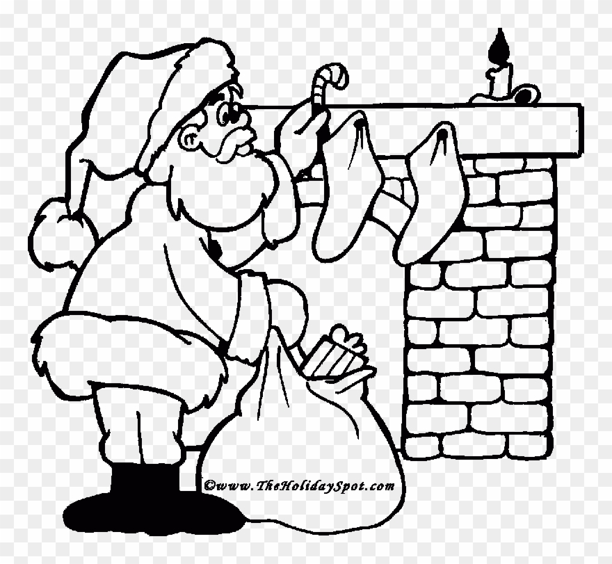 Christmas Coloring Pages Big With Learning Years Present - Christmas Colouring Pages Santa Clipart