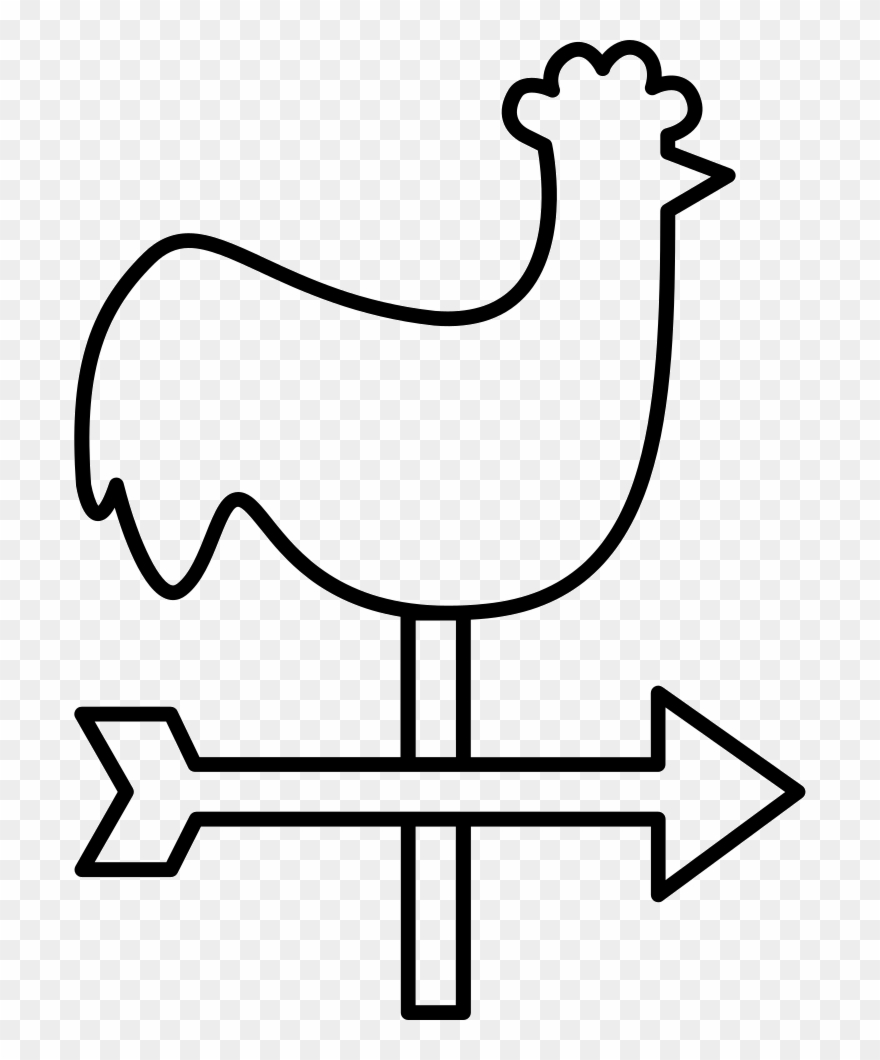 Rooster Weather Vane Comments - Veleta Dibujo Clipart