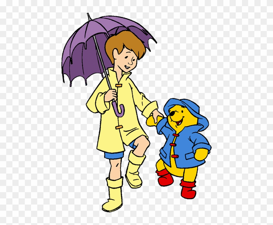 Christopher Robin Raincoat Clipart Winnie The Pooh - Winnie The Pooh Rain Coat - Png Download