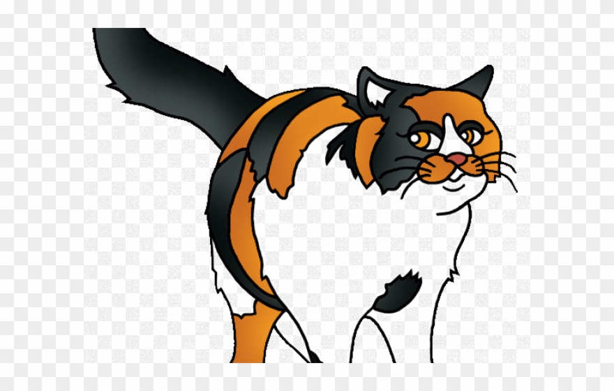 Calico Cat Clipart Bow Cartoon - Clipart Calico Cat Png Transparent Png