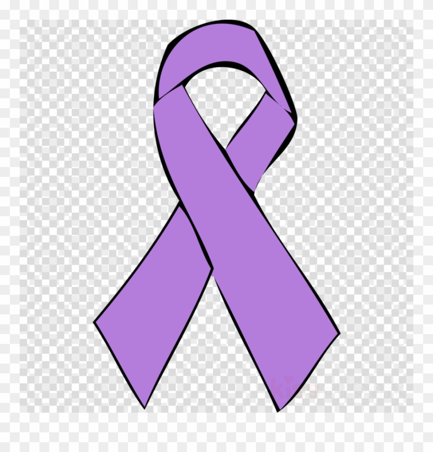 Cancer Ribbon Lavender Clipart Awareness Ribbon Cancer - Black Ribbon No Background - Png Download