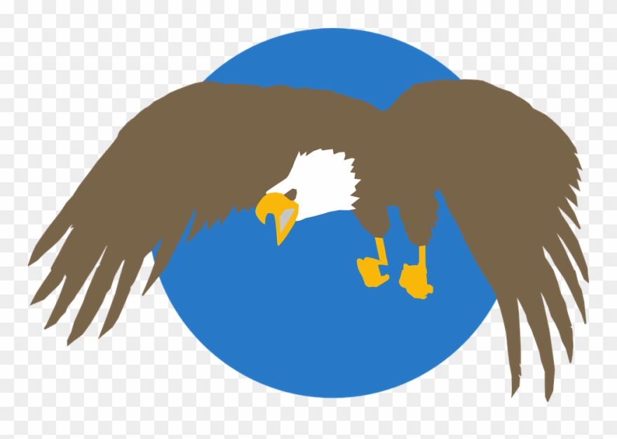 Eagle Cliparts Background 20, Buy Clip Art - Blue Eagle Circle - Png Download