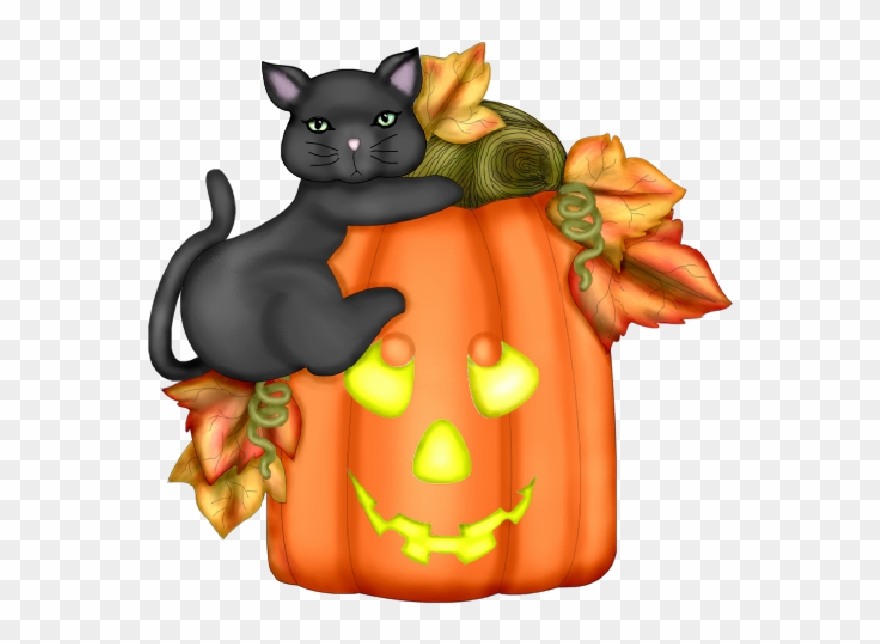 Download Orange Clipart Clip Art Autumn Cat Halloween - Good Morning Halloween Saturday - Png Download