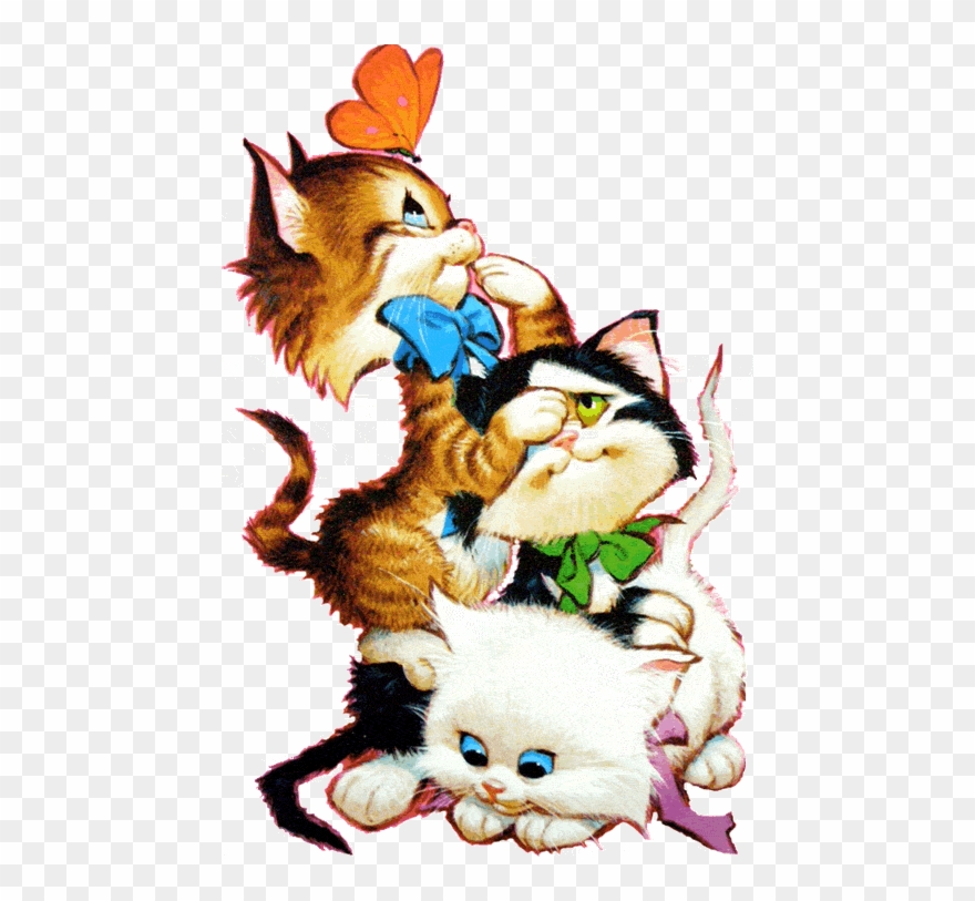 494 Views Kitten Cartoon, Cat Clipart, Kitten Images, - Funny Cats Clip Art - Png Download
