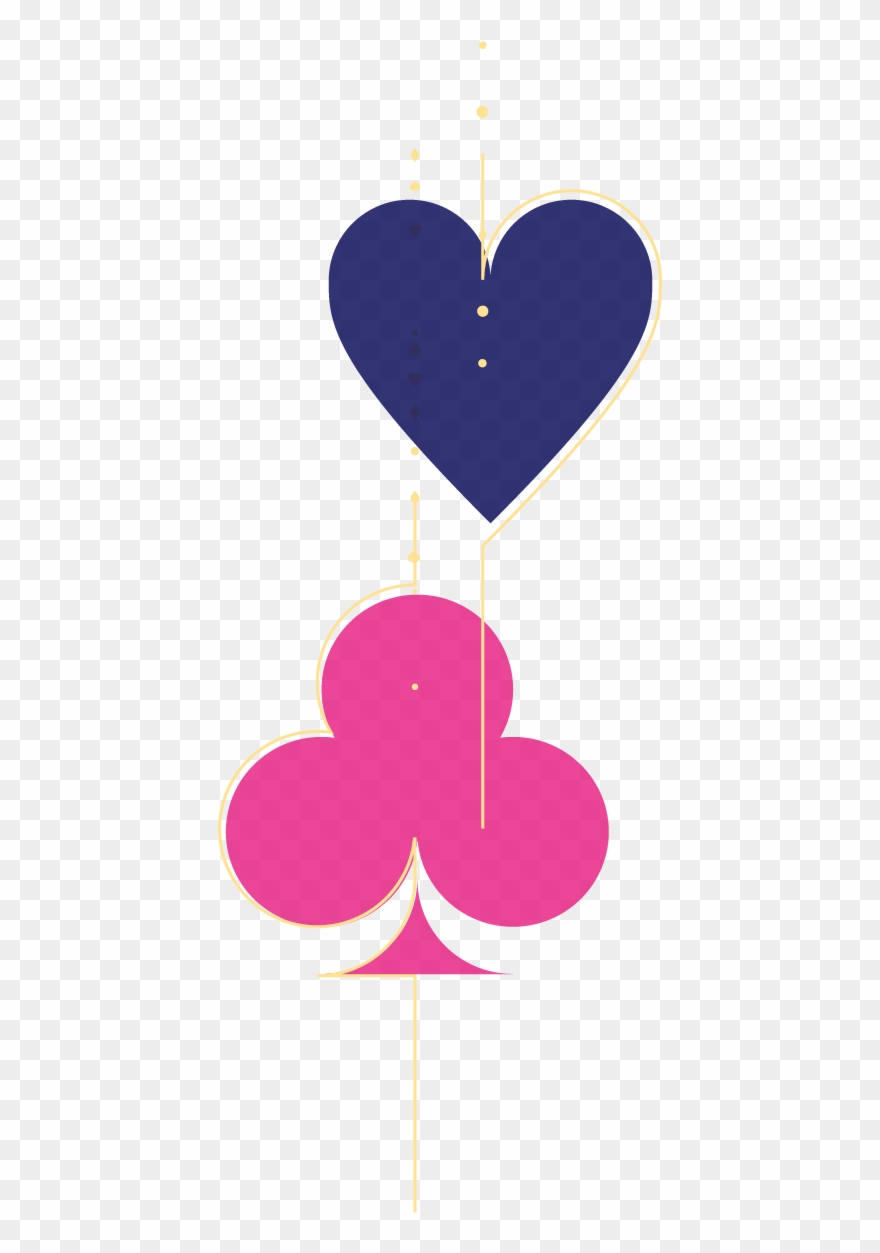 Heart And Club Playing Card Graphic Clipart