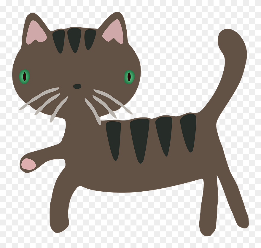 Free Clipart Cute Cat - Png Download