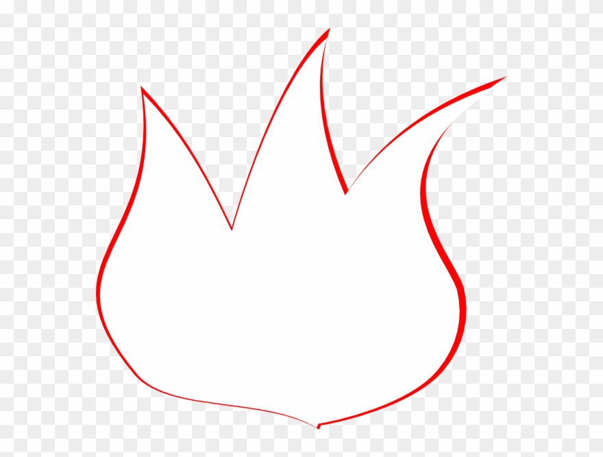 Flame Outline Clip Art At Clker - Png Download