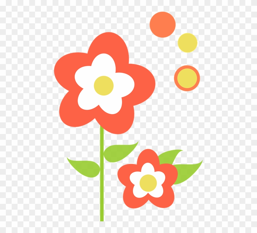 Orange Hibiscus Cliparts 26, Buy Clip Art - Flor Com Folha Png Transparent Png