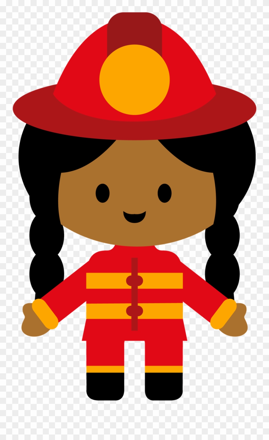 Bombeiros E Polícia - Meninas Desenho Bombeiro Png Clipart