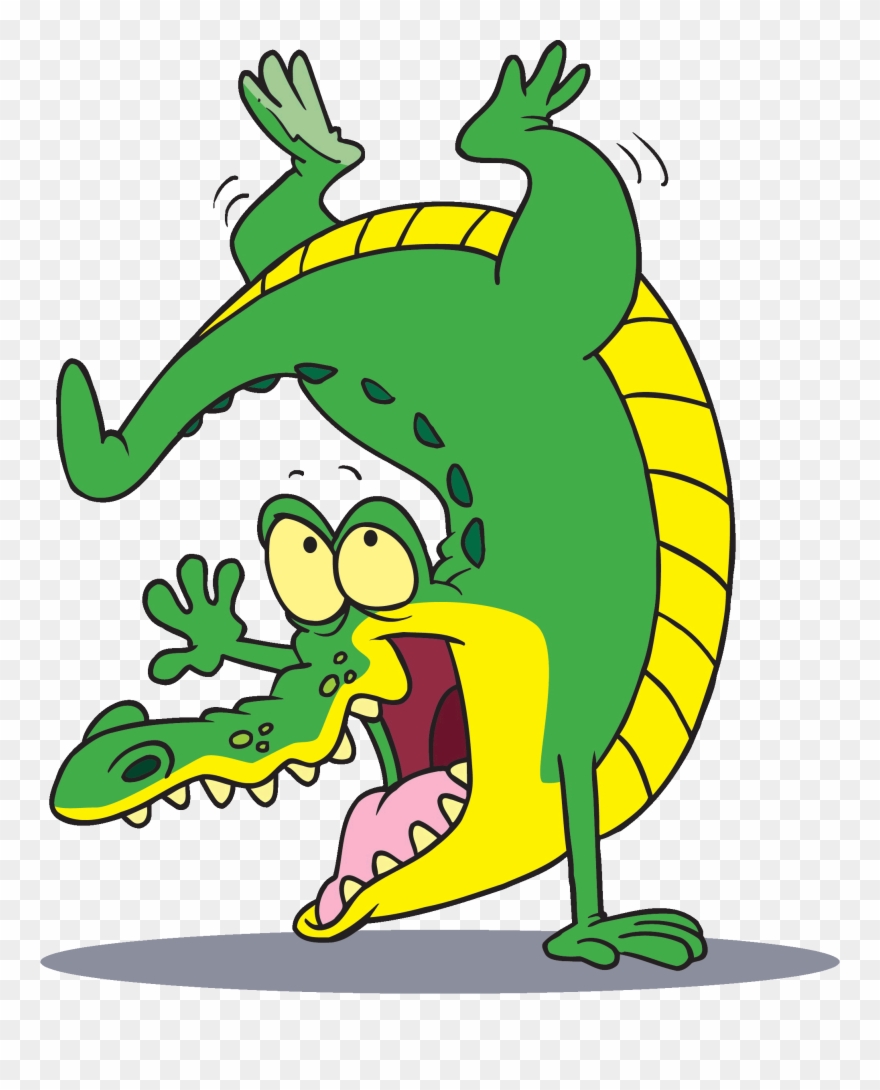 Alligator Black And White Clip Art Images Ud83e Udd37 - Cartoon Of Stand On Hand - Png Download
