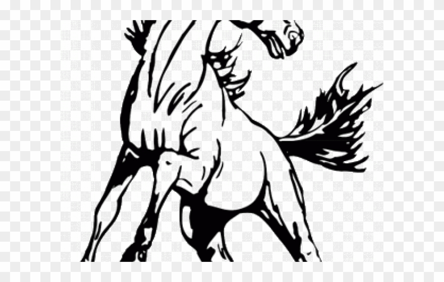 Mustang Clipart Mckinley - Mustang Clipart Black And White - Png Download