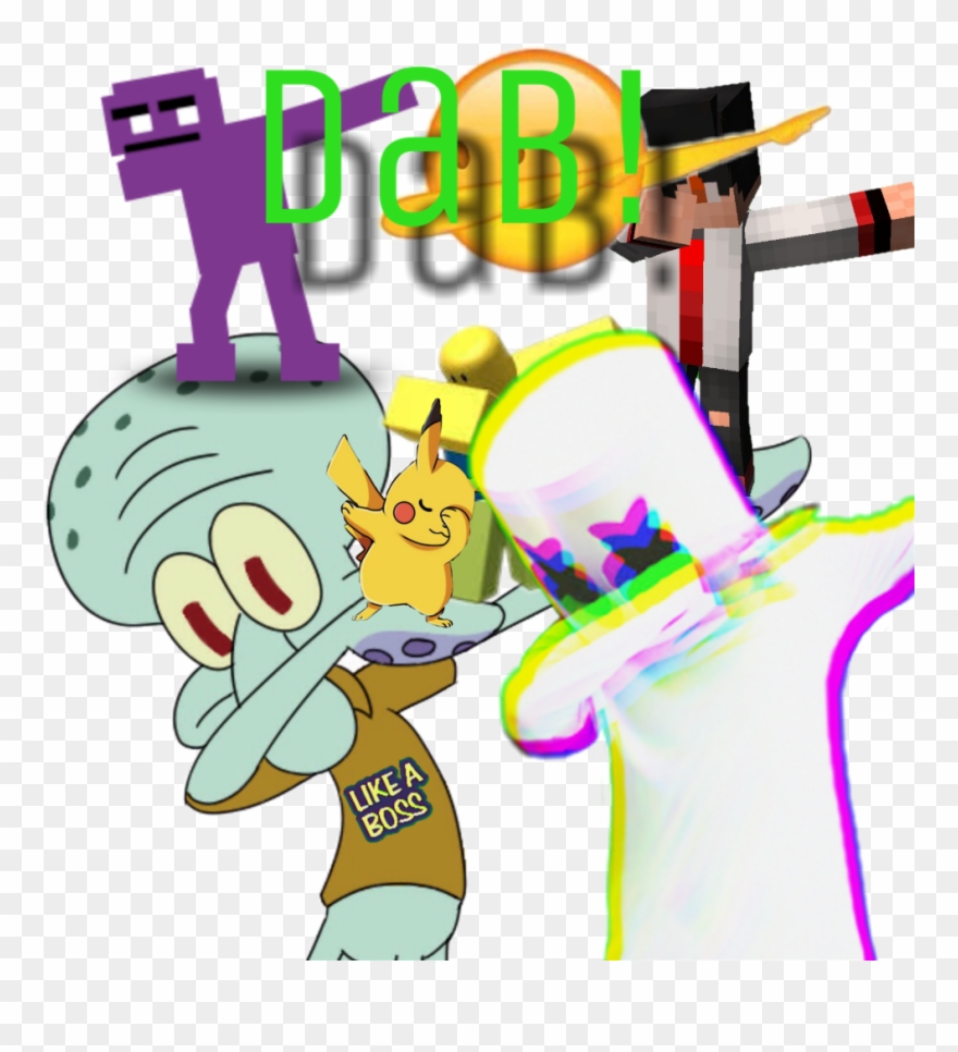 Dab Squidward Marshmello Minecraft Fnaf Purpleguy Polem - Squidward Dab Wallpaper Iphone Clipart