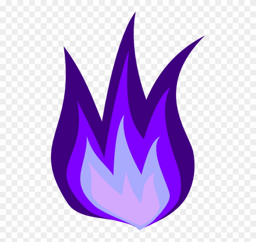 Here Is Flames Cutie - Purple Fire Cartoon Clipart