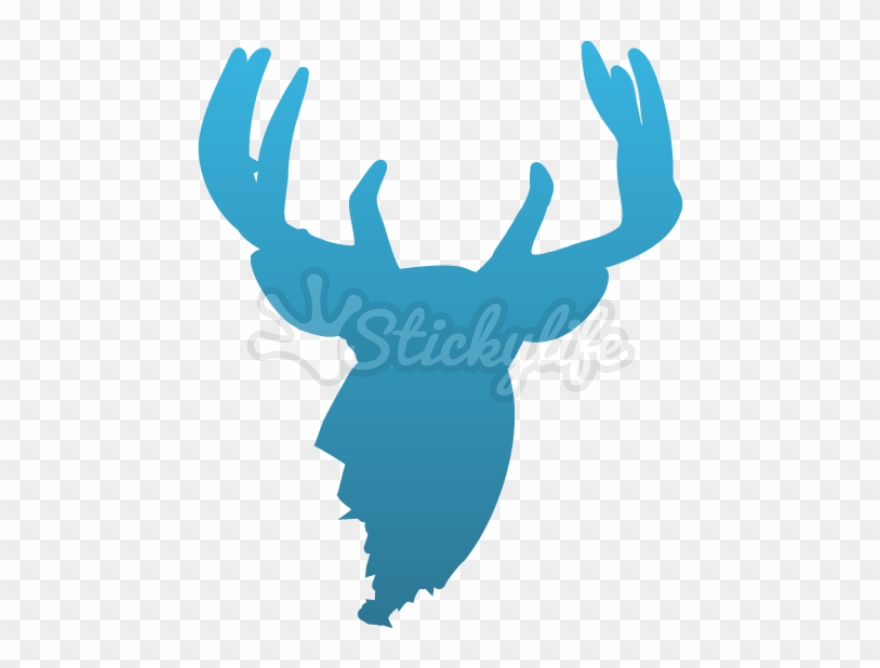 Buck Decal - Whitetail Buck Decal Clipart