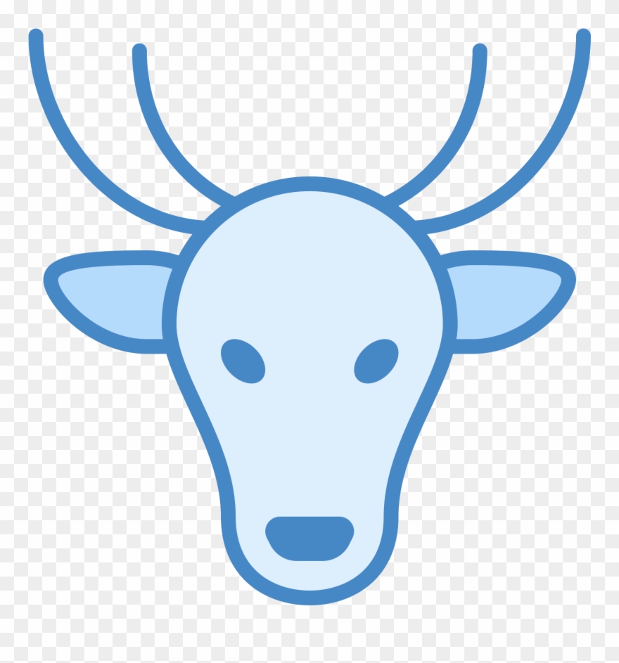 The Skull Profile Of A Deer, Facing Foward - Deer Clipart