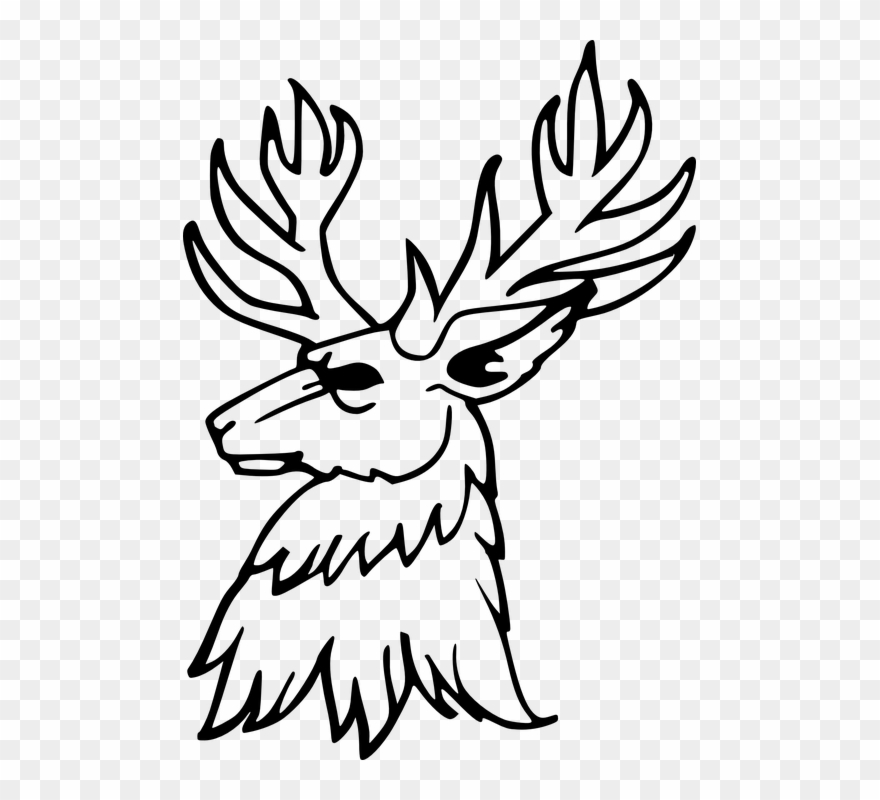 Stag Clipart Horns - Animasi Tanduk Rusa - Png Download