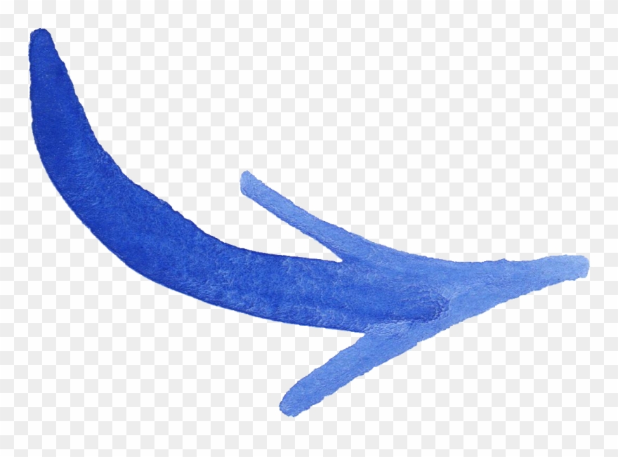 Blue Transparent Onlygfx - Blue Watercolor Arrow Png Clipart