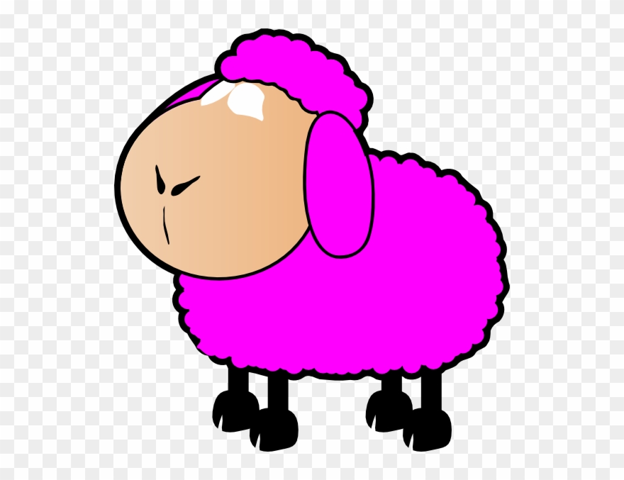 Pink Sheep Clip Art - Sheep Clip Art - Png Download