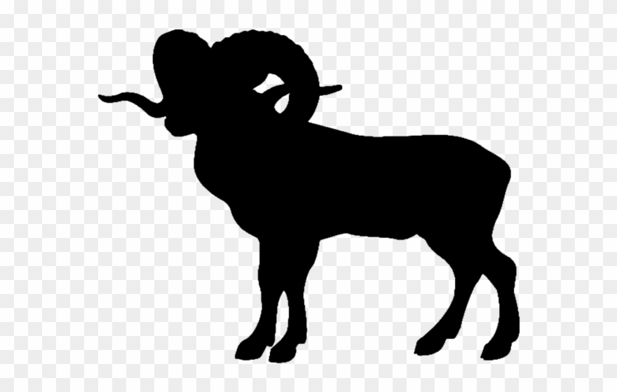 Bighorn Sheep Transprent Png Free - Silhouette Of A Ram Clipart