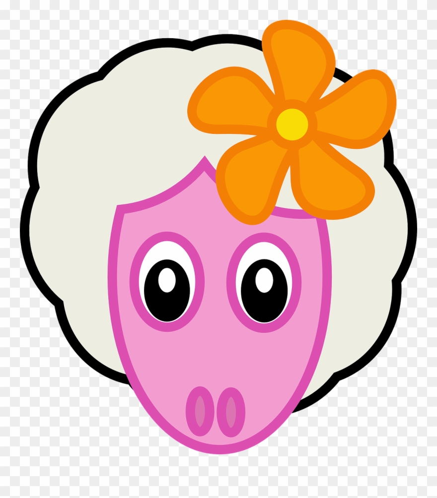 Lamb Clipart Purple - รูป การ์ตูน น่า รัก ๆ ดอกไม้ - Png Download