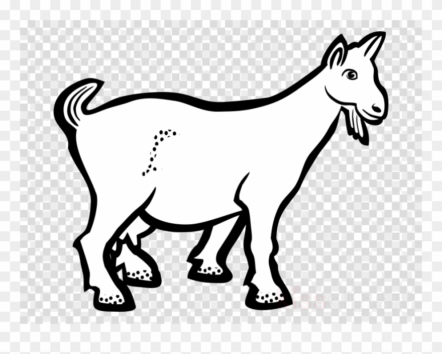 Download Goat Black And White Clipart Boer Goat Black - Black And White Clip Art Goat - Png Download
