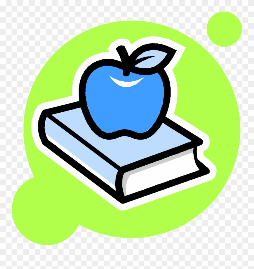 Apple Book - Book And Apple Clipart