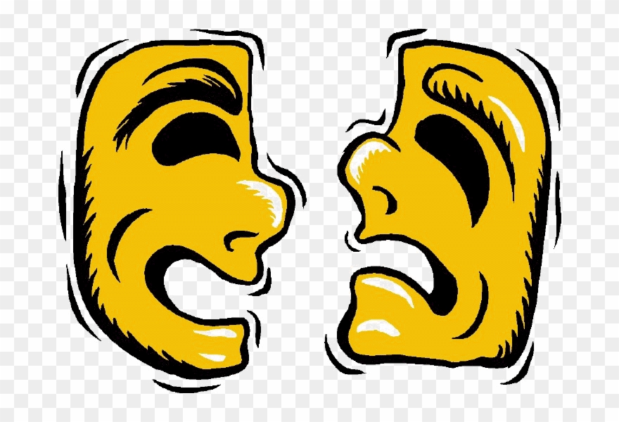 Drama Masks Clipart - Mask - Png Download