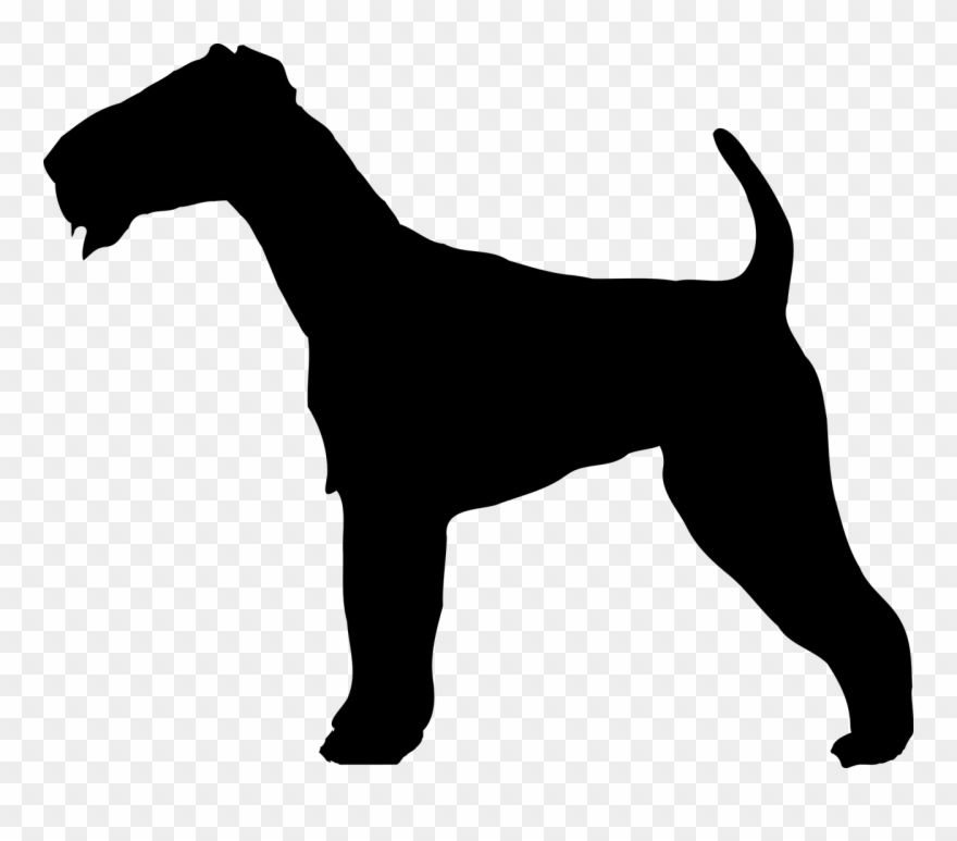 Dog Cliparts - Airedale Terrier Silhouette Png Transparent Png