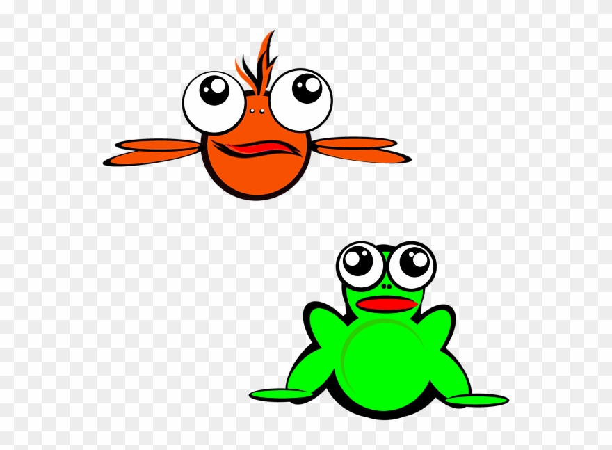 Free Fishing Clipart 27, Buy Clip Art - Frog And Fish Cartoon - Png Download