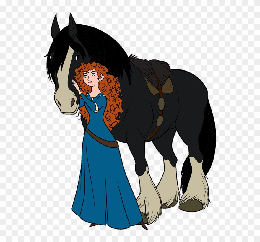 Riding Angus Merida, - Disney Clipart Gif Horses - Png Download