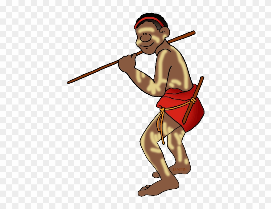Australia Clip Art By Phillip Martin, Aboriginal Hunter - Aboriginal Clipart - Png Download