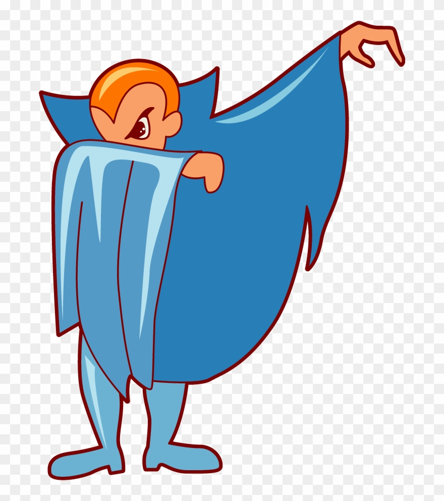Dracula Clipart - Dracula Cape Over Face - Png Download