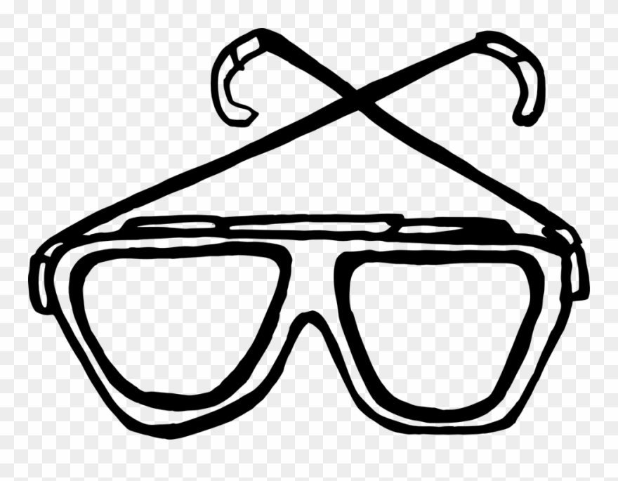 Black Glasses Cliparts 18, Buy Clip Art - Shades Black And White Drawing - Png Download