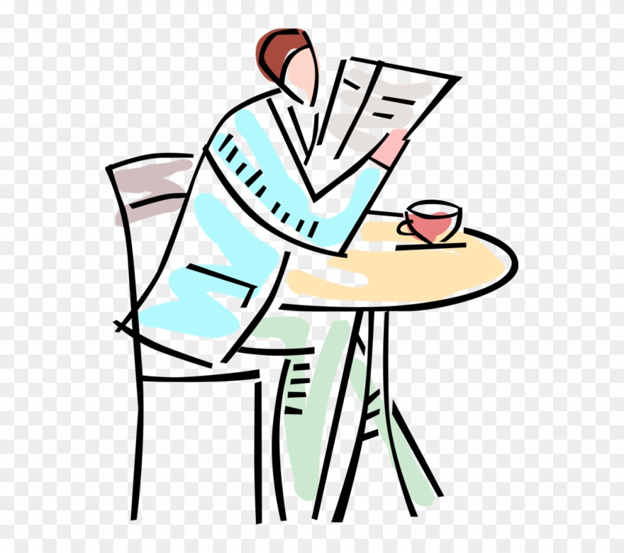 Vector Cafe Newspaper - Openclipart - Png Download