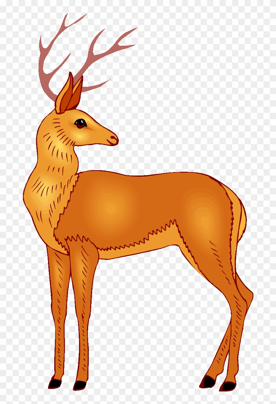 Deer Clip Art Black And White - Deer Clipart Hd - Png Download