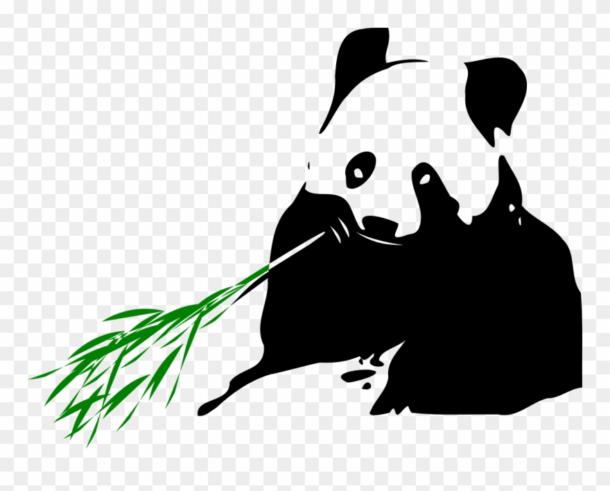 Panda And Bamboo Png Clipart
