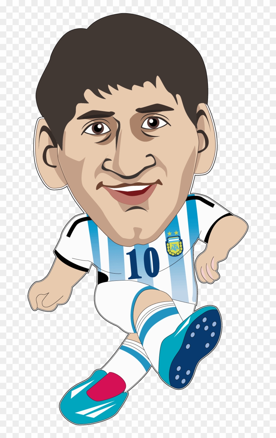 Lionel Messi 2014 Fifa World Cup Fc Barcelona Argentina - Messi Desenho Animado Clipart